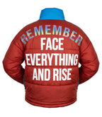 Blue and Brown bubble Fear Jacket